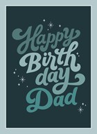 Stijlvolle verjaardagskaart met Happy birthday dad